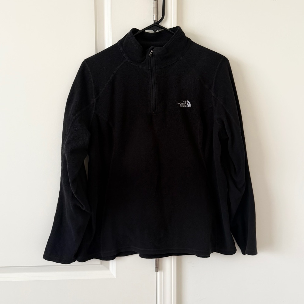 The North Face Black Quarter-Zip Pullover Polartec Classic Women’s Sz Large